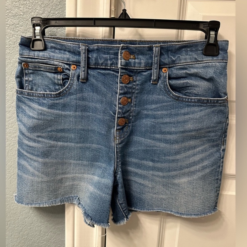 Madewell Blue Vintage Jean Shorts Raw Hem